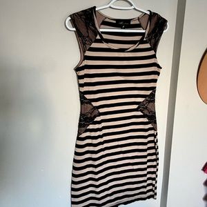 Black and Nude w/ Lace Dress